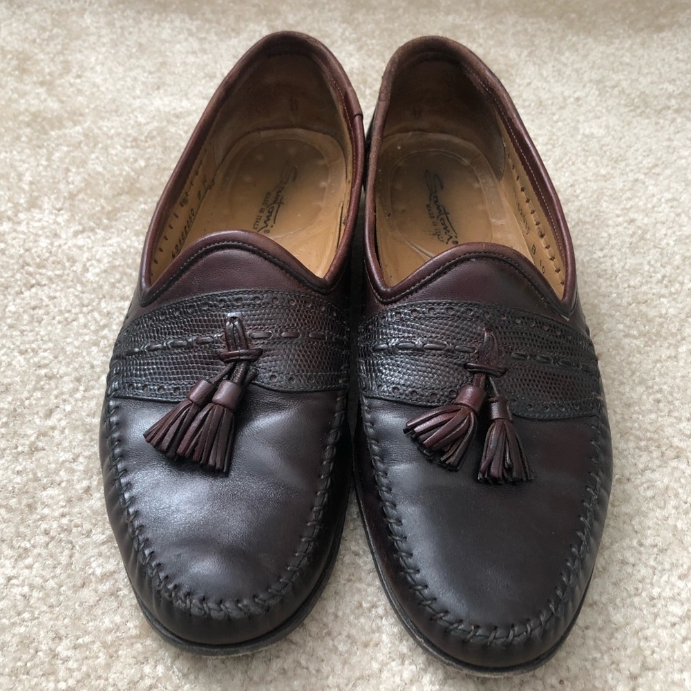 Santoni Men's Tassle Loafers Size 10